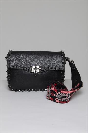 Bolsa Valentino Rolling Rockstud Preta