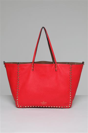 Bolsa Valentino  Rockstud Tote Marrom