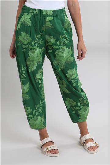 Calça Cris Barros Aplicação Floral Verde