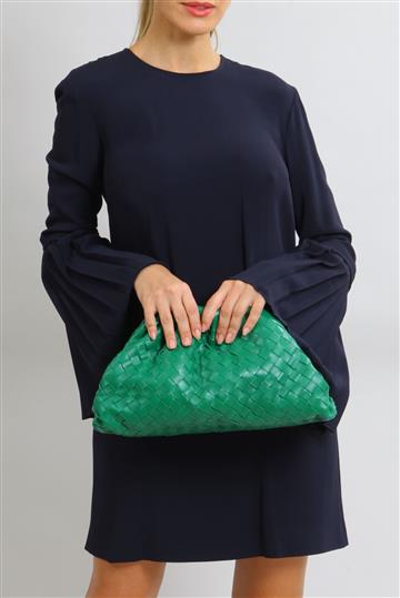 Bolsa Bottega Veneta Clutch Intrecciato Verde