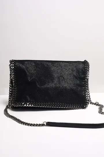 Bolsa Stella McCartney Falabella Shaggy Preta