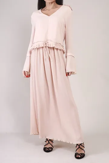 Conjunto Chloé SeeByChloe Saia e Blusa de Seda Creme