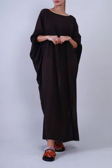 Kaftan Staud Transparência Oversized Marrom