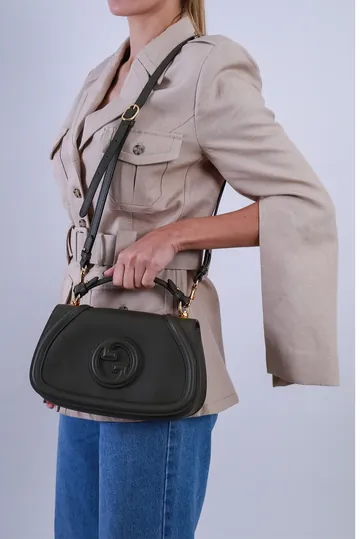 Bolsa Gucci Blondie Couro Bezerro Verde