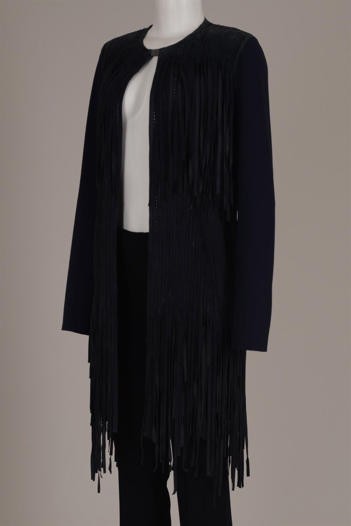 Casaco Elie Tahari Franjas Preto