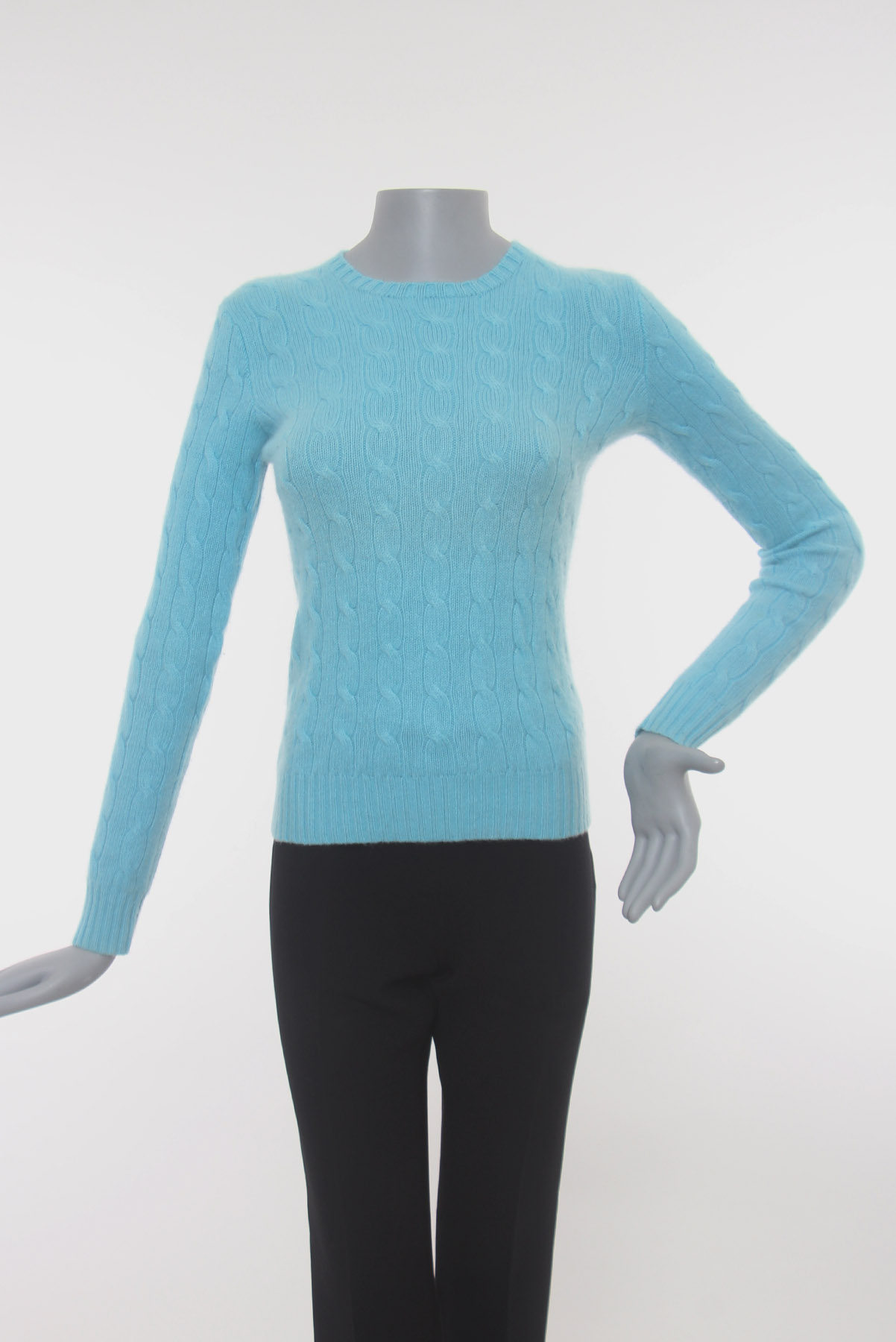 Sueter Ralph Lauren Cashmere Tranças Azul