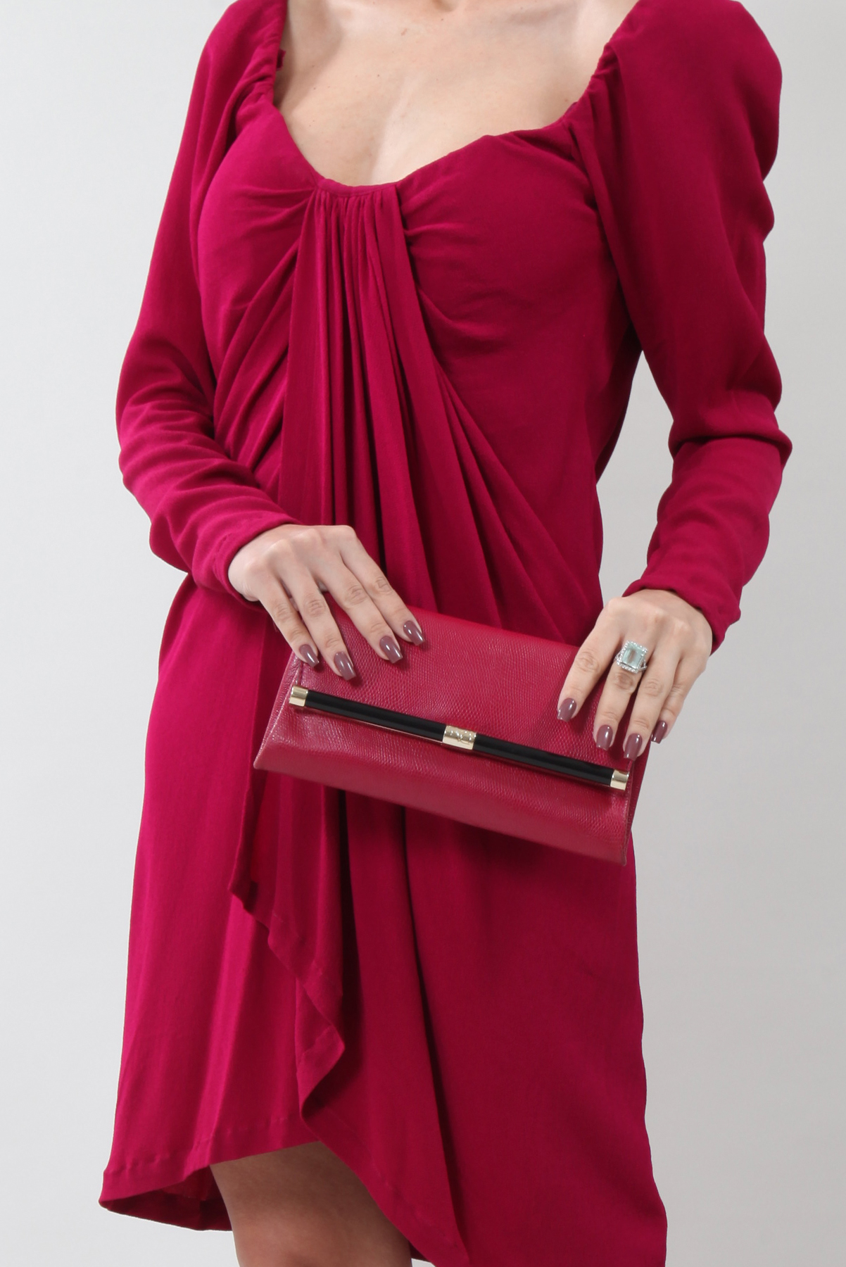 Carteira Diane Von Furstenberg Croco Rosa