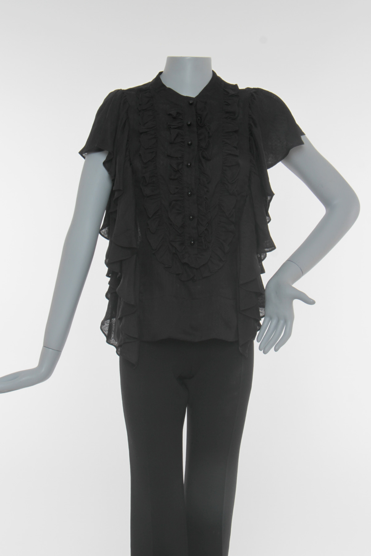 Camisa Babado Preto