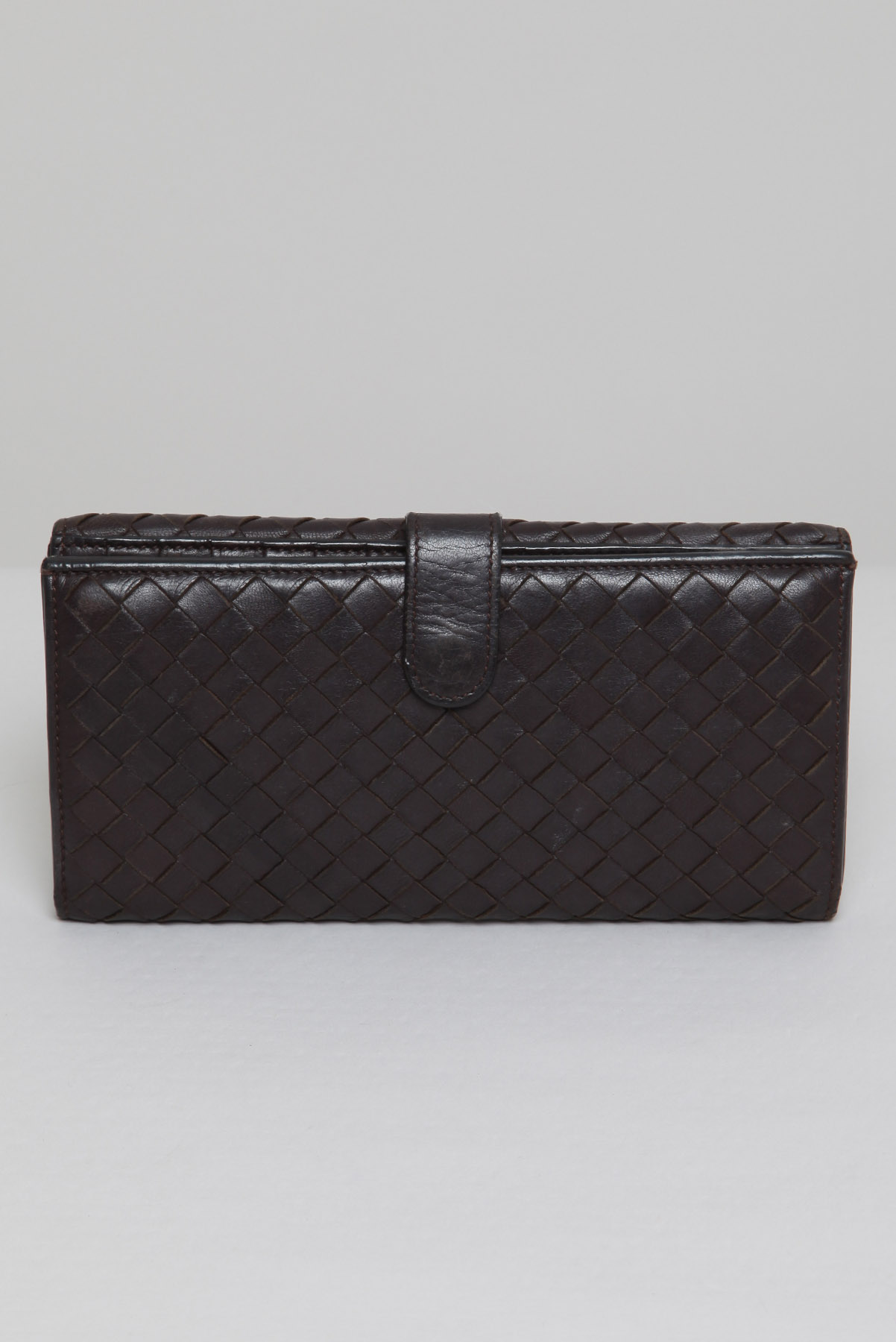 Carteira Bottega Veneta Intrecciato Marrom