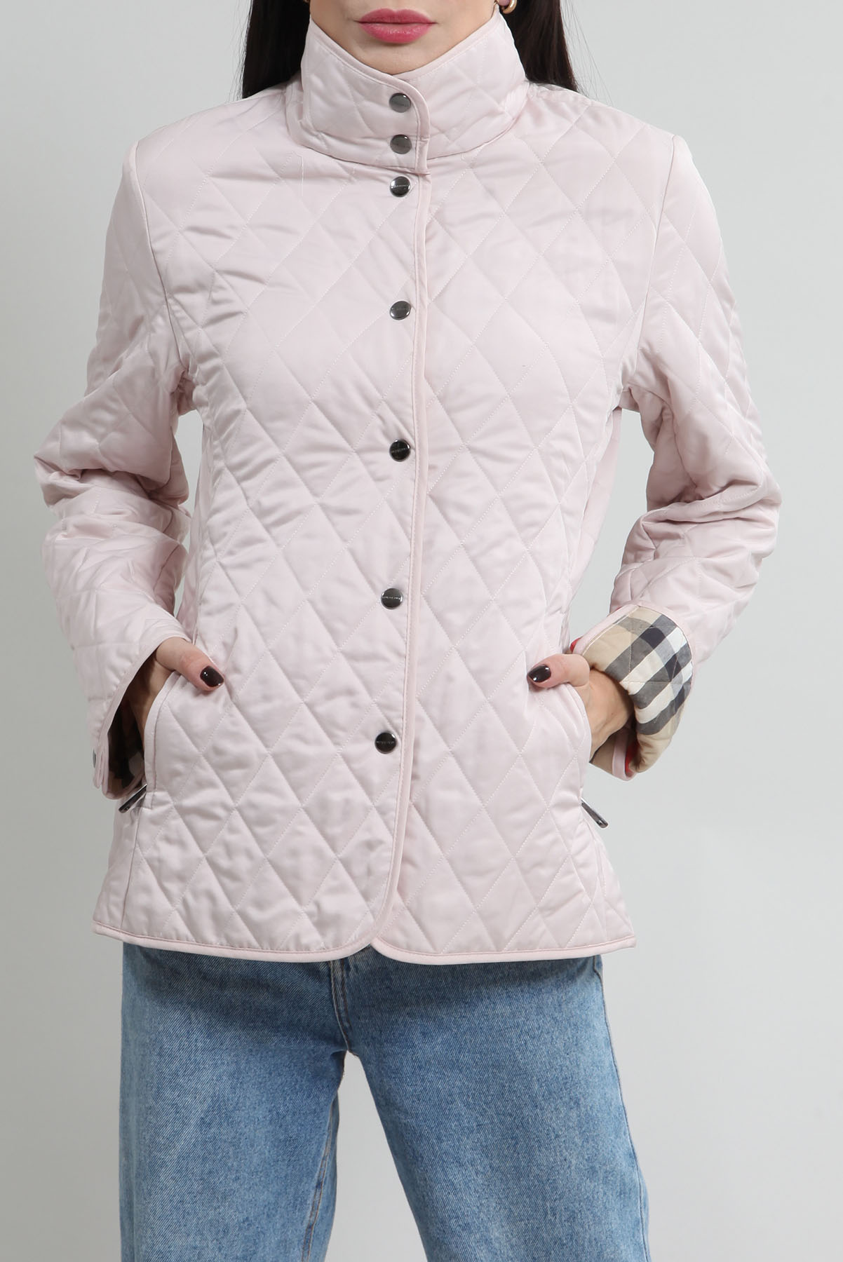 Casaco Burberry Matelassê Rosa