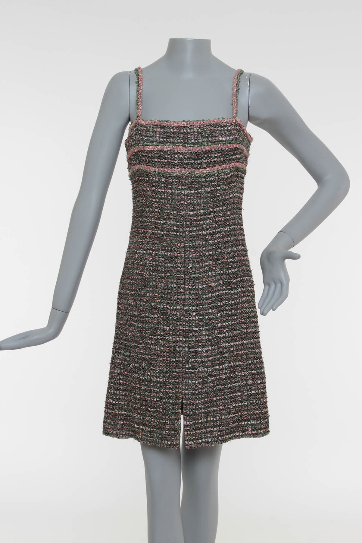Vestido Chanel Alça Bouclê Verde