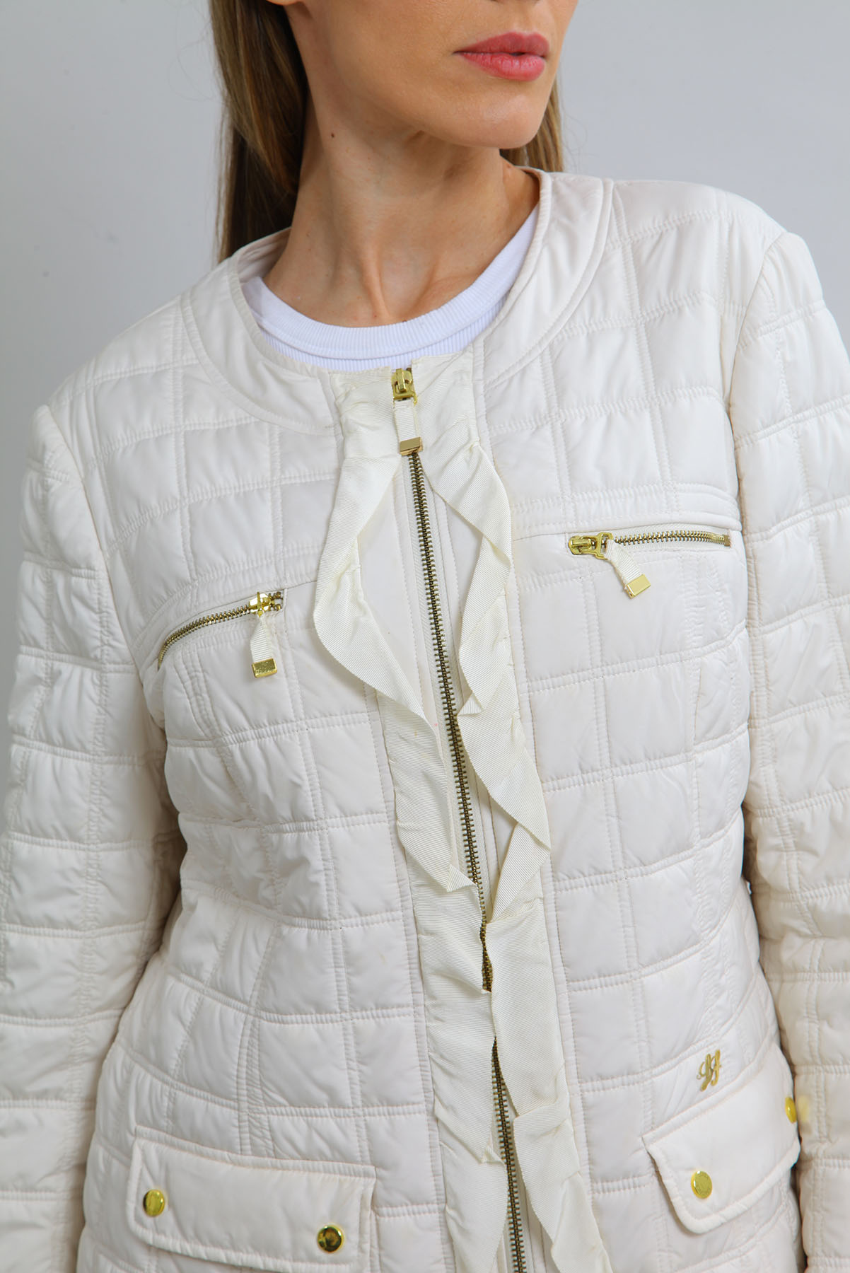 Casaco Luisa Spagnoli  matelassê Off-White