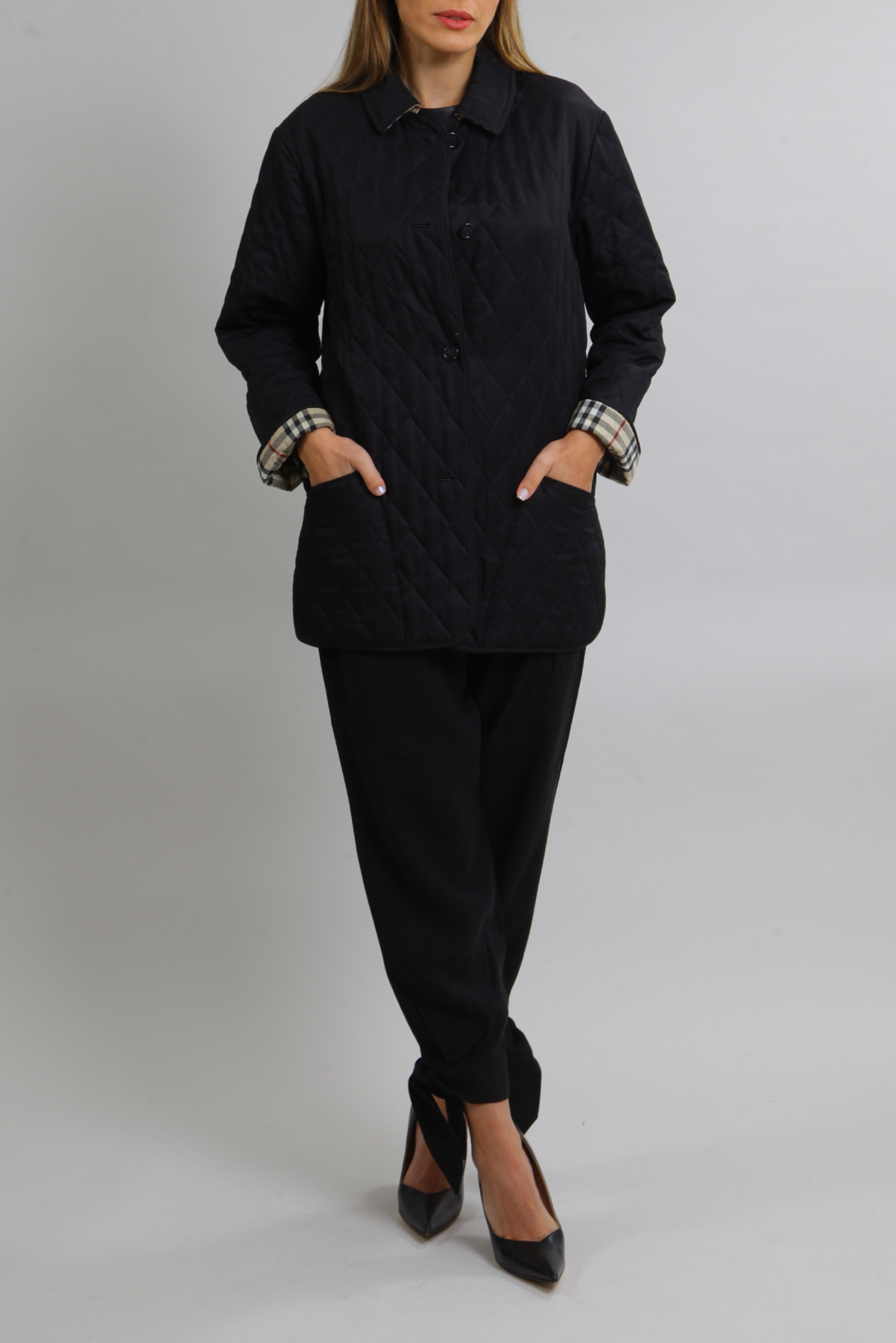 Casaco Burberry Quilted Preto