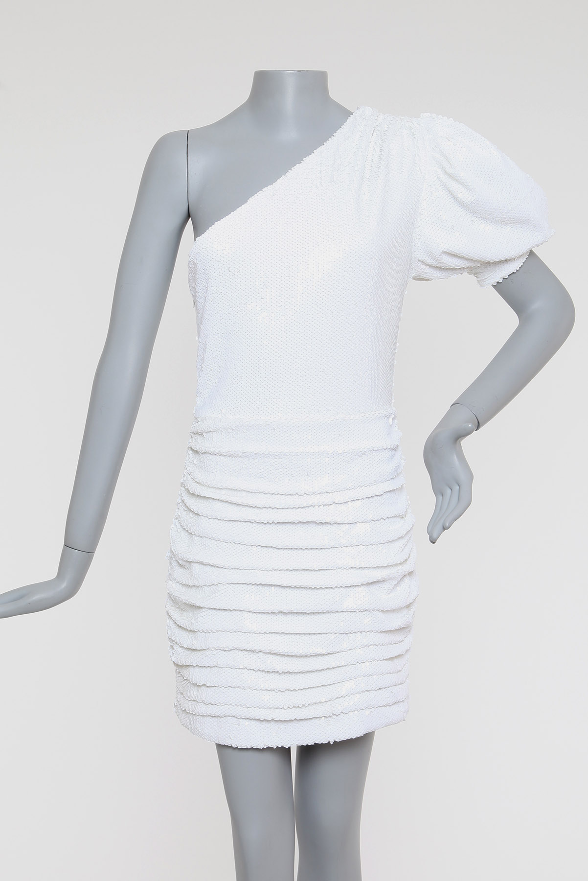 Vestido Rony Kobo Paetês Branco