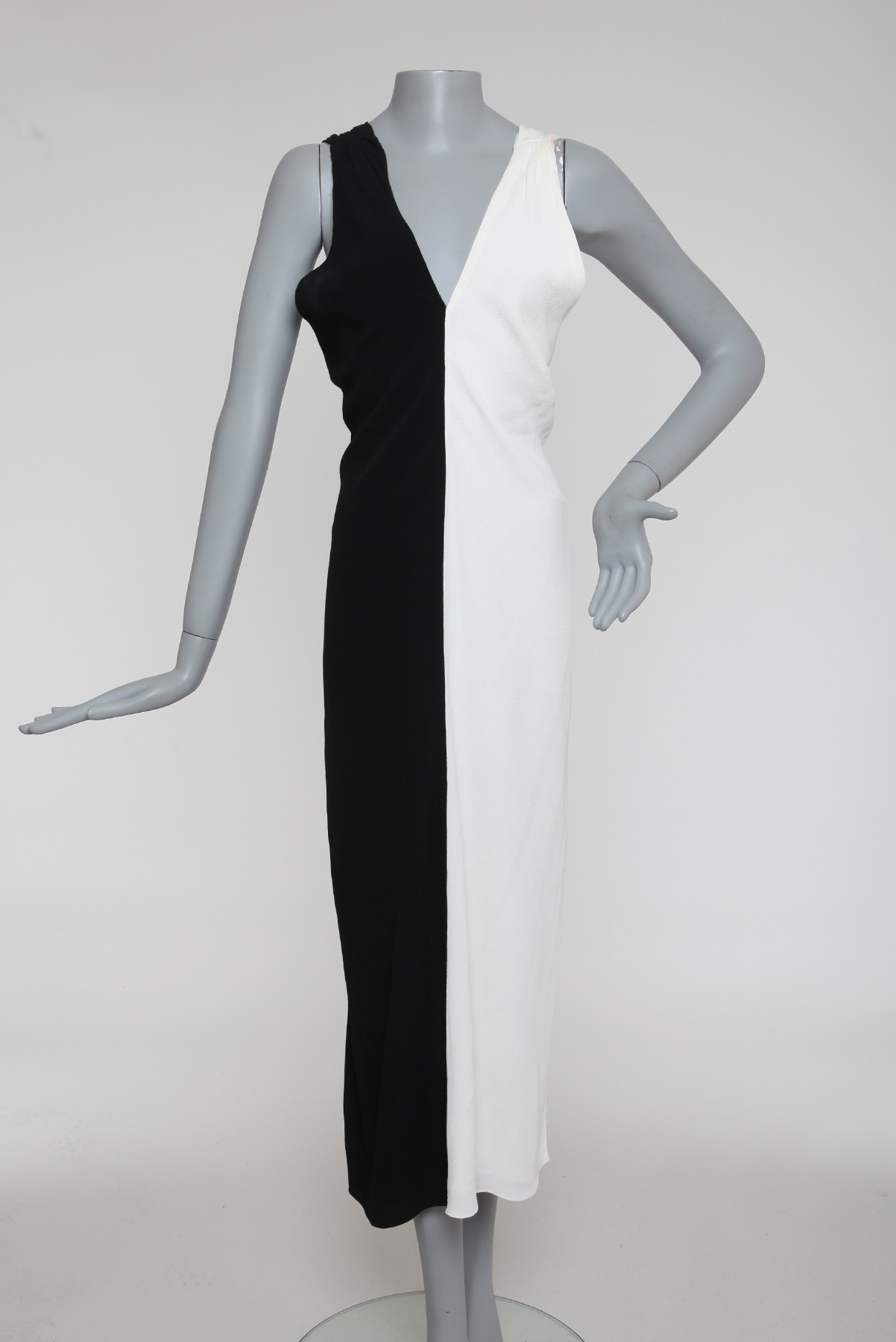 Vestido Cris Barros Fenda Bicolor