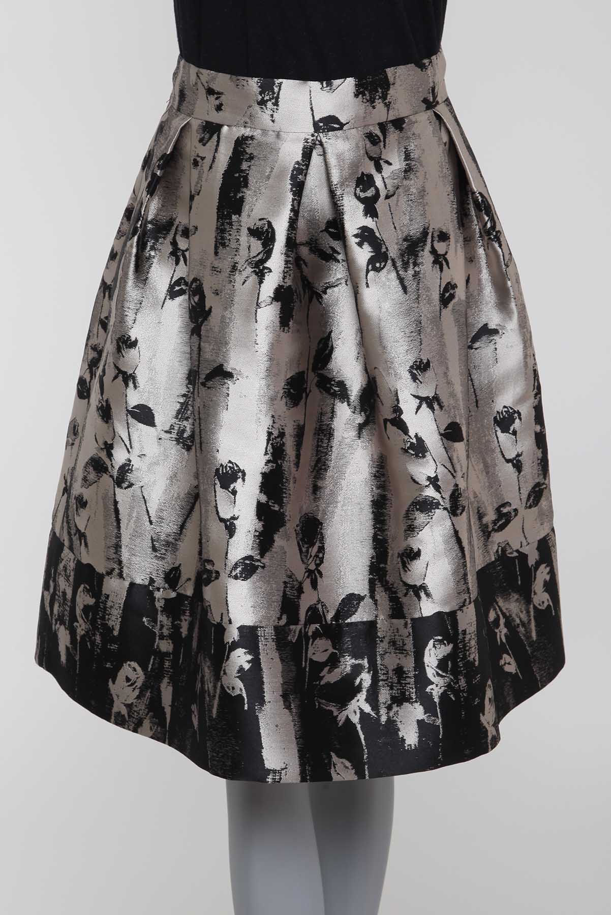 Saia Carolina Herrera Evasê Estampado