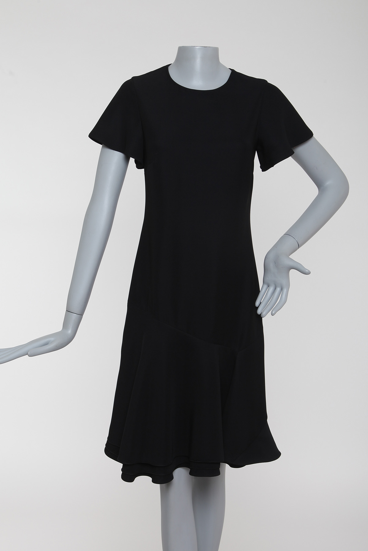 Vestido Carolina Herrera Tubinho com mangas LBD Preto