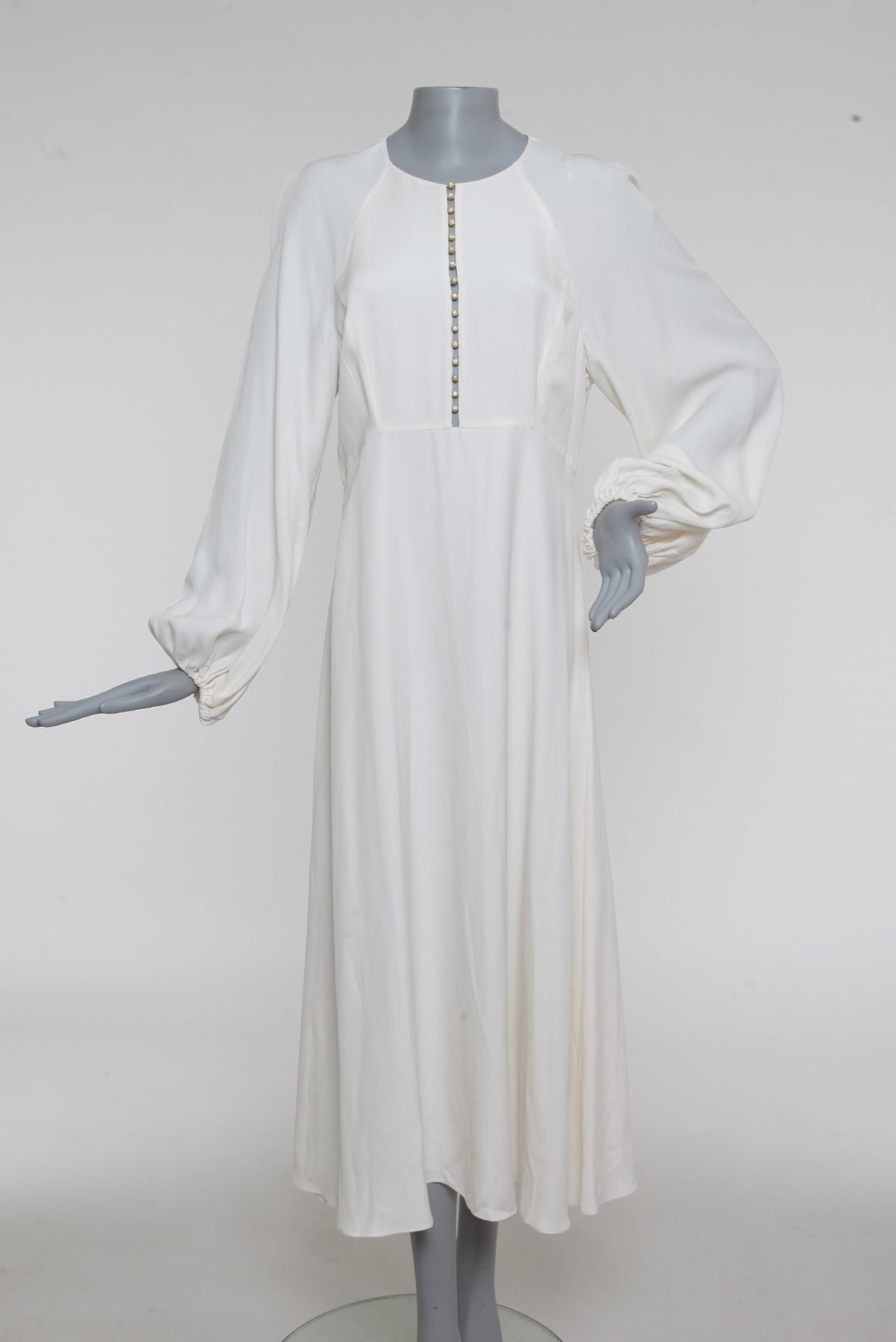 Vestido Zimmermann Longo de Seda Off-White