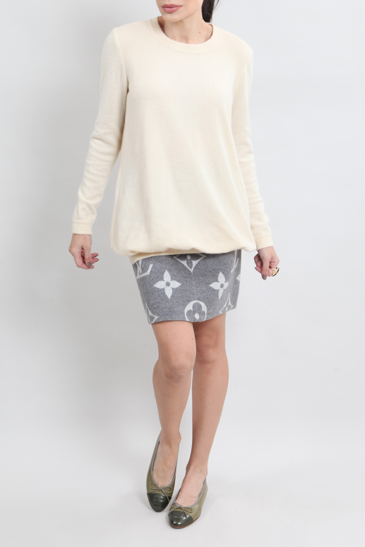 Sueter Valentino Cashmere Oversized Off-White