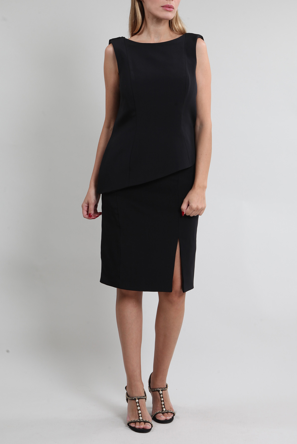 Vestido Walter Rodrigues Midi Zibeline Preto