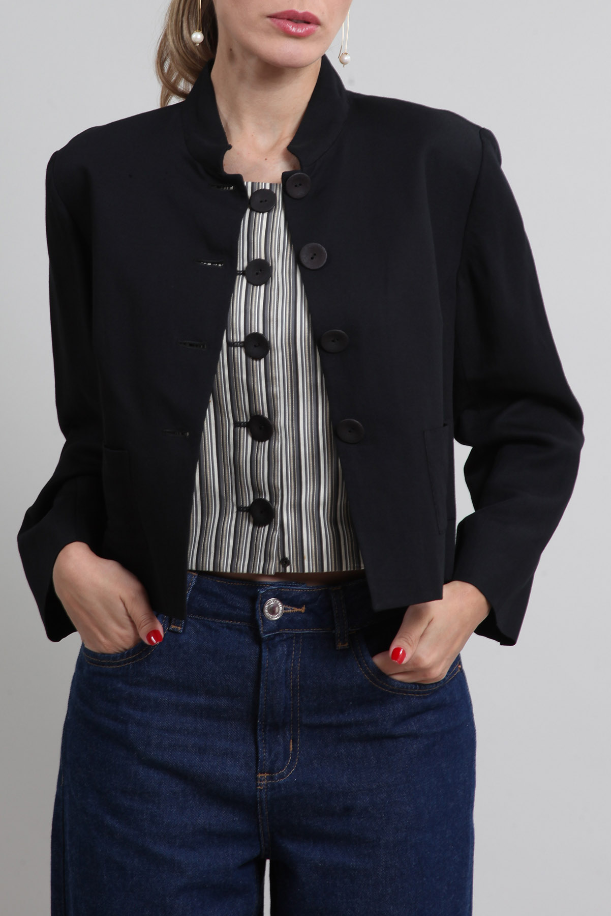 Conjunto Kenzo Blazer e Colete Preto