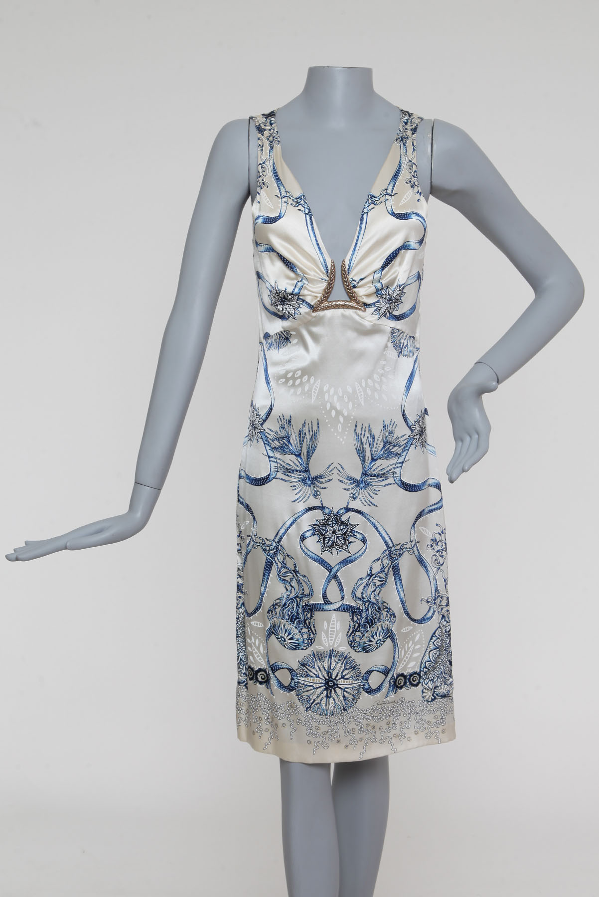 Vestido Roberto Cavalli Decote 