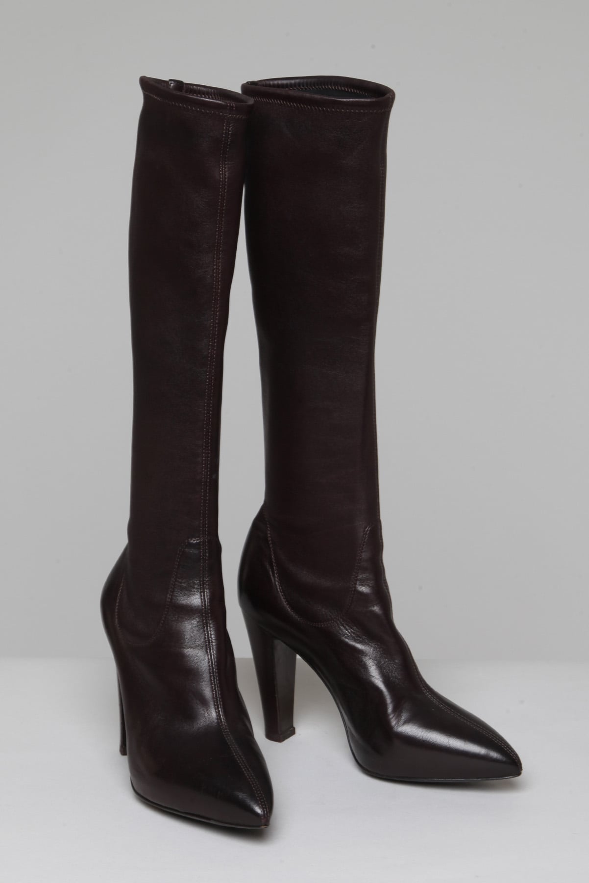 Bota Sergio Rossi Cano Alto  Marrom