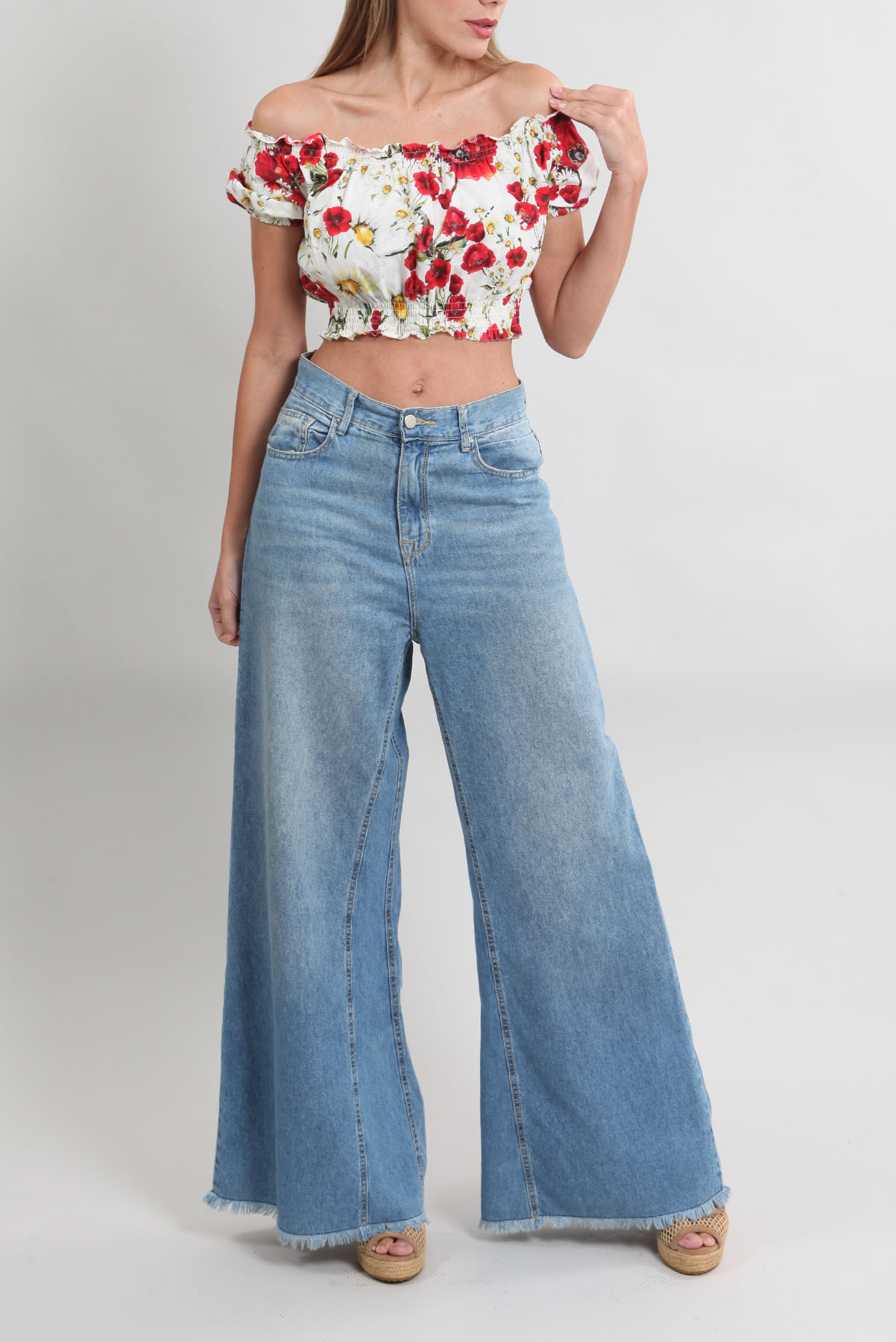 Blusa Dolce & Gabbana Croped Floral Estampado
