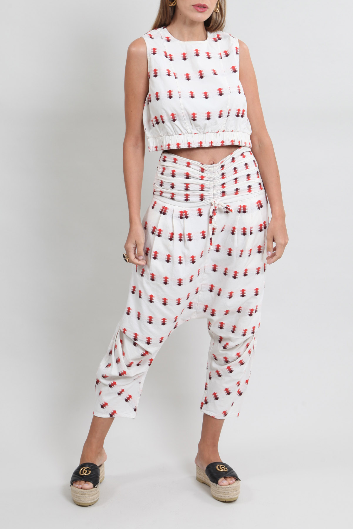 Conjunto A. Niemeyer Regata Croped e Calça Colorido