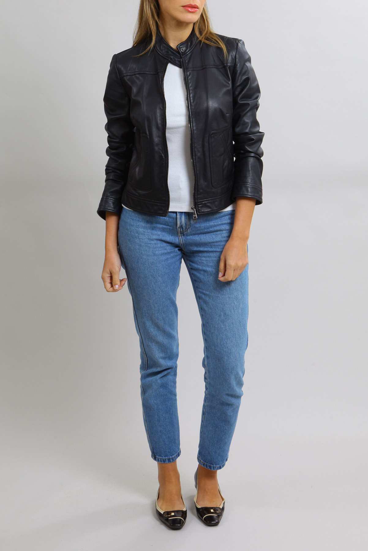 Jaqueta Dolce & Gabbana Couro Preto