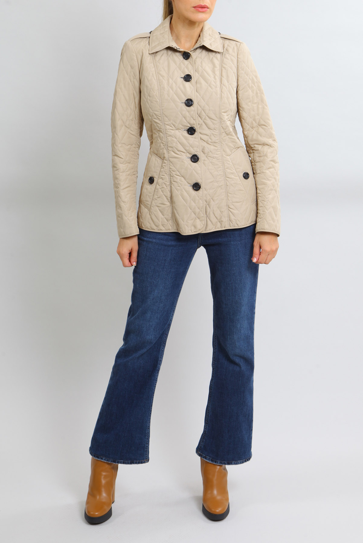 Casaco Burberry Trench Coat Curto Bege