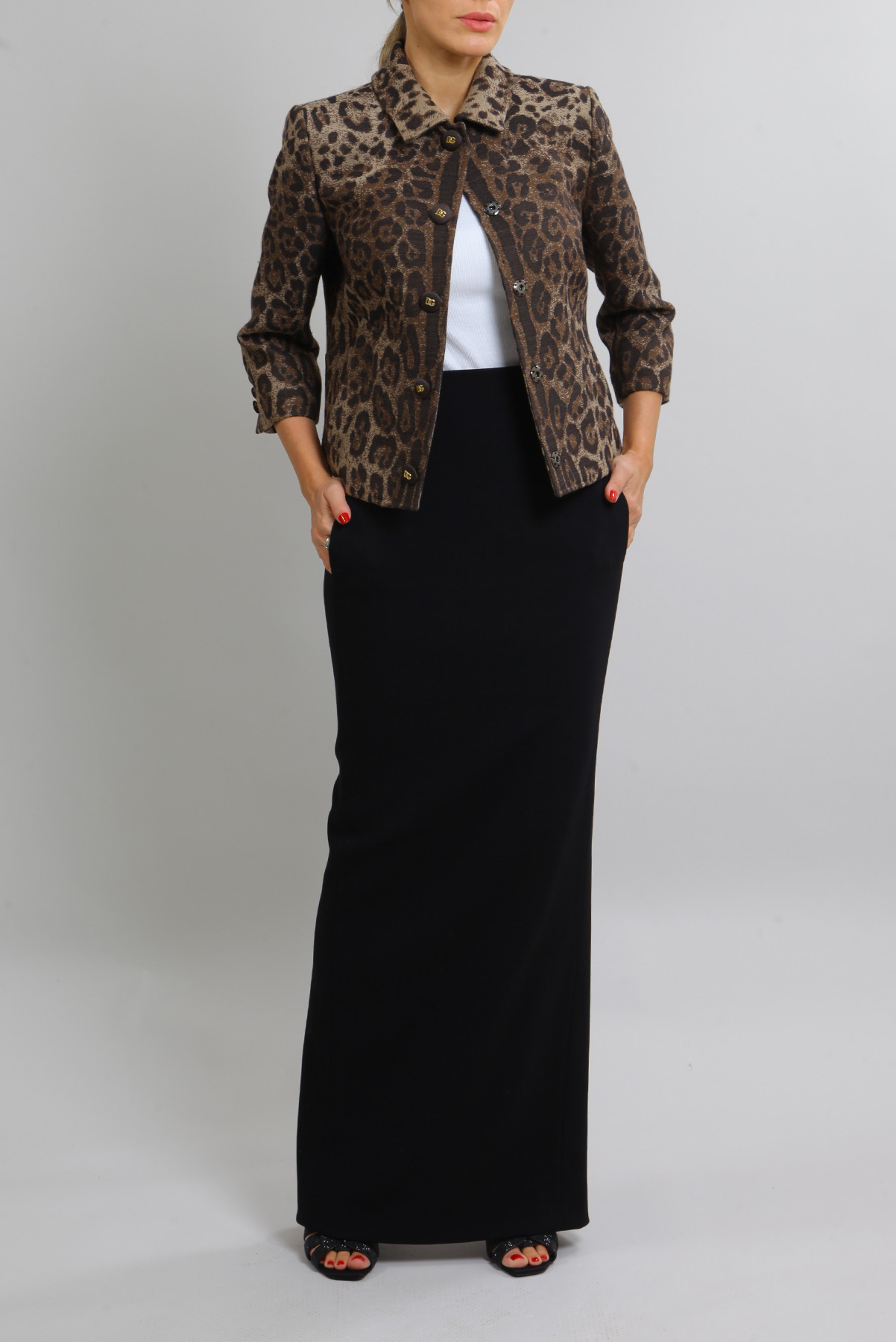 Casaqueto Dolce & Gabbana Animal Print Marrom