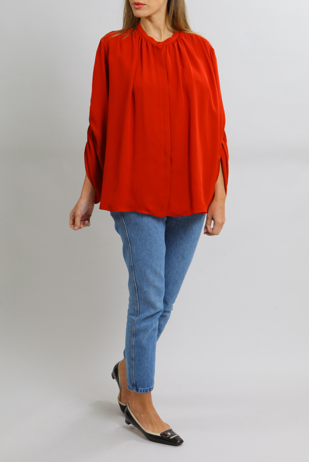 Camisa Salvatore Ferragamo Seda Vermelho