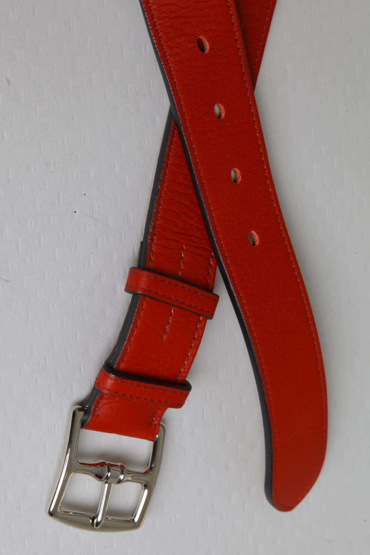 Cinto Hermés Couro Vermelho