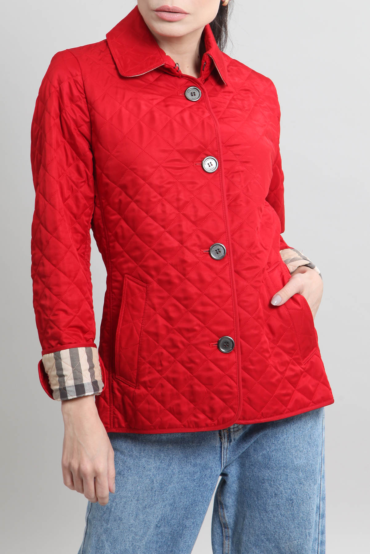 Casaco Burberry Matelassê Vermelho