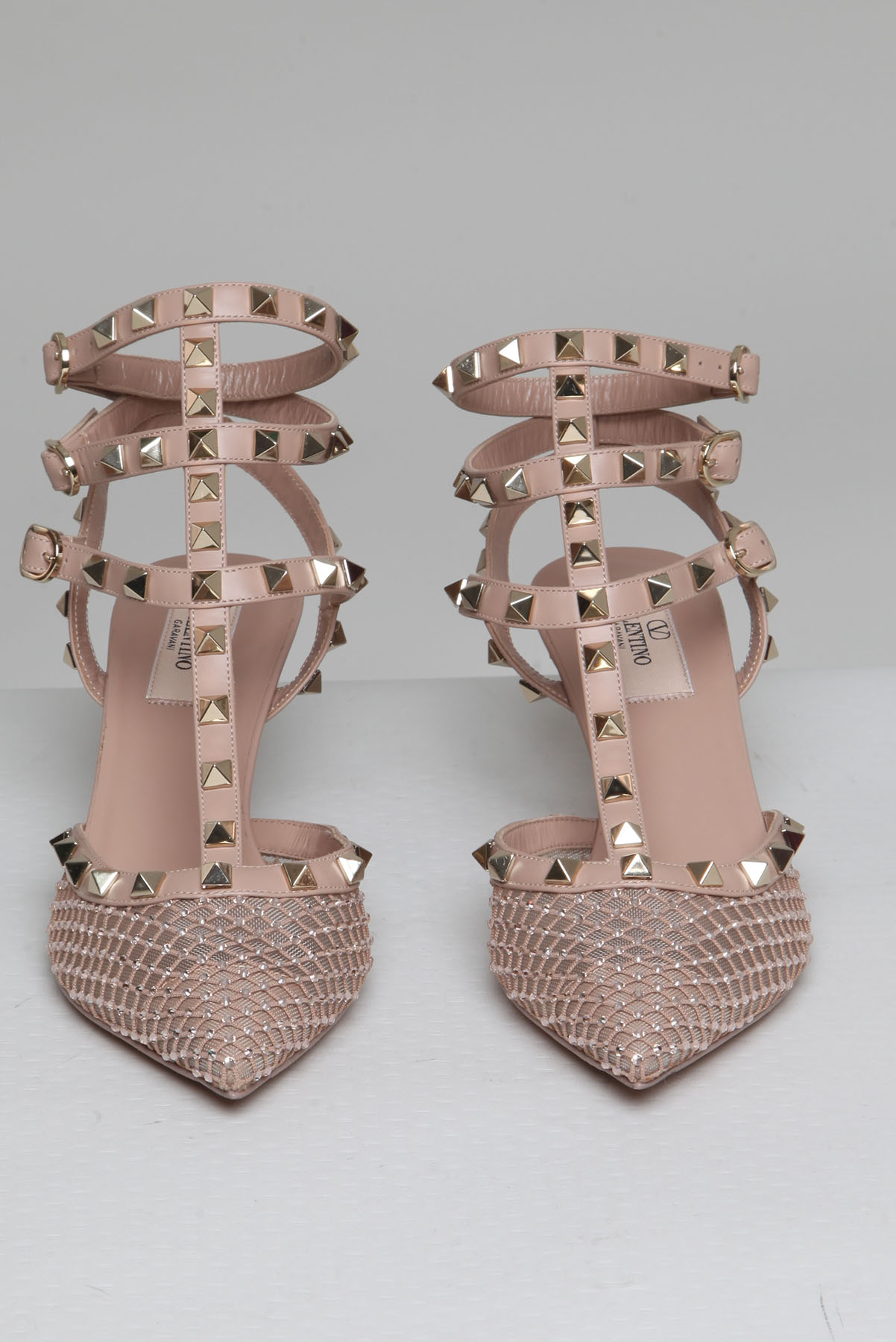 Sandália Valentino Rockstud Ankle Bege