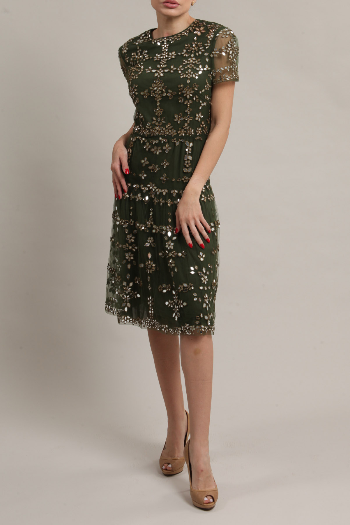 Vestido Valentino Pedrarias e Tule Verde