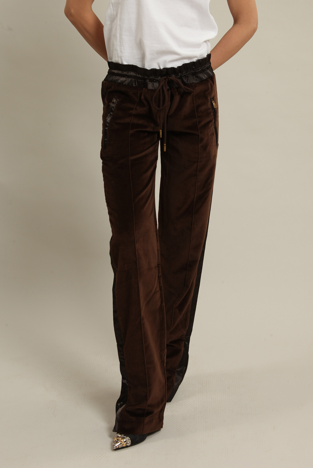 Calça Dolce & Gabbana Veludo Marrom