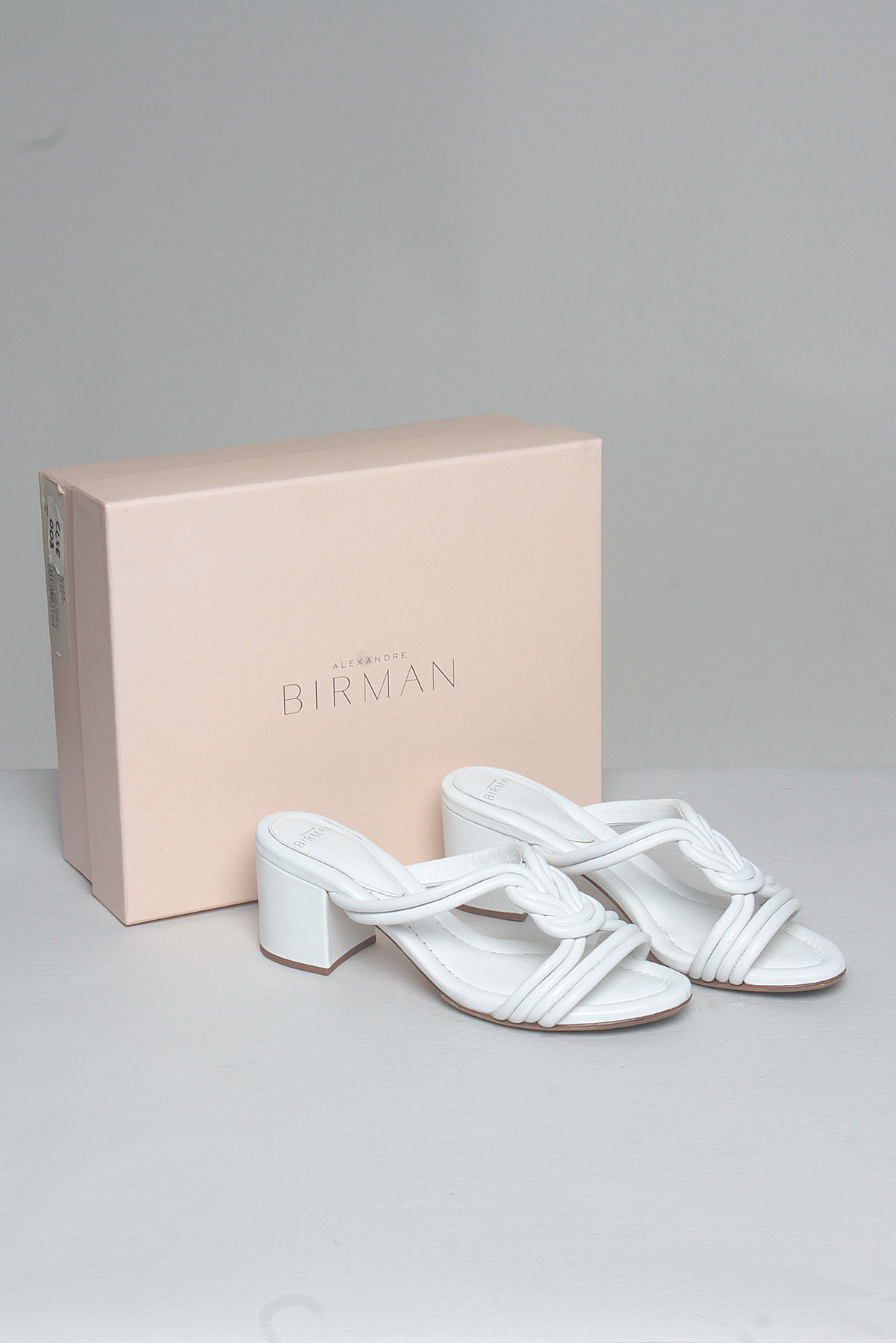 Sandália Alexandre Birman Vicky Slide Salto Bloco Branca