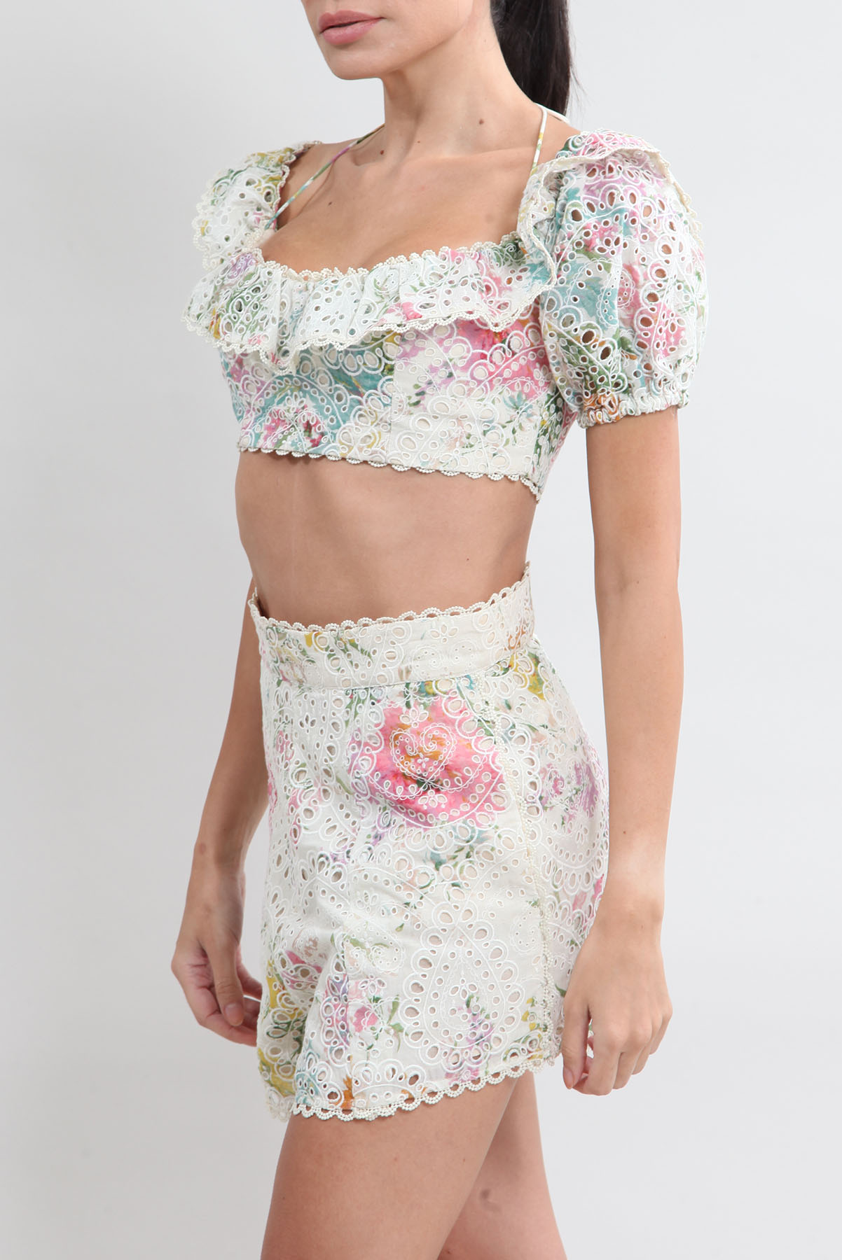 Conjunto Zimmermann Top e Shorts Laise Colorido