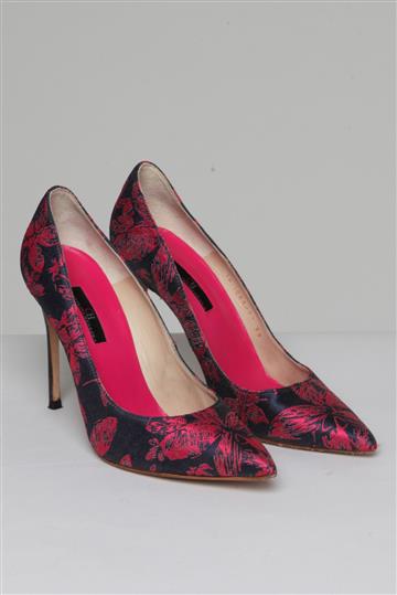 Sapato Carolina Herrera Scarpin Jacquard Bicolor