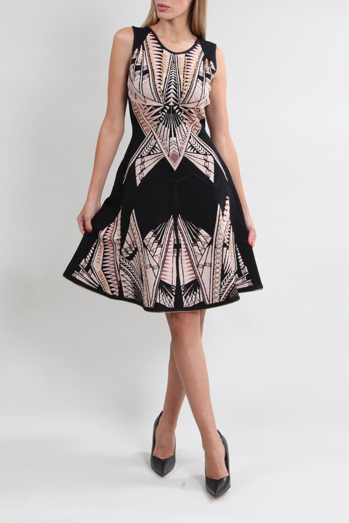 Vestido Herve Leger Bordado Preto