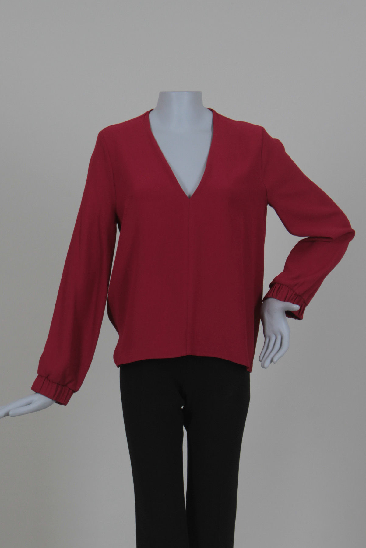 Blusa Cris Barros Manga Com Elástico Vermelho