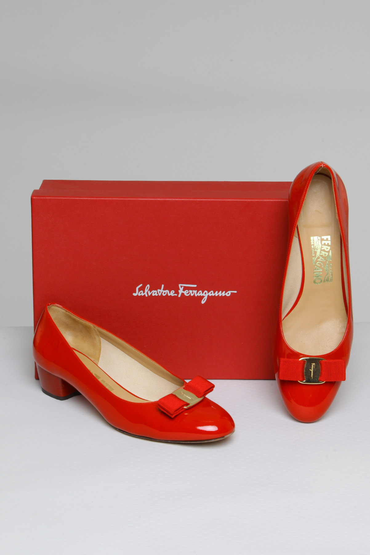 Sapato Salvatore Ferragamo Verniz Vermelho | New4another