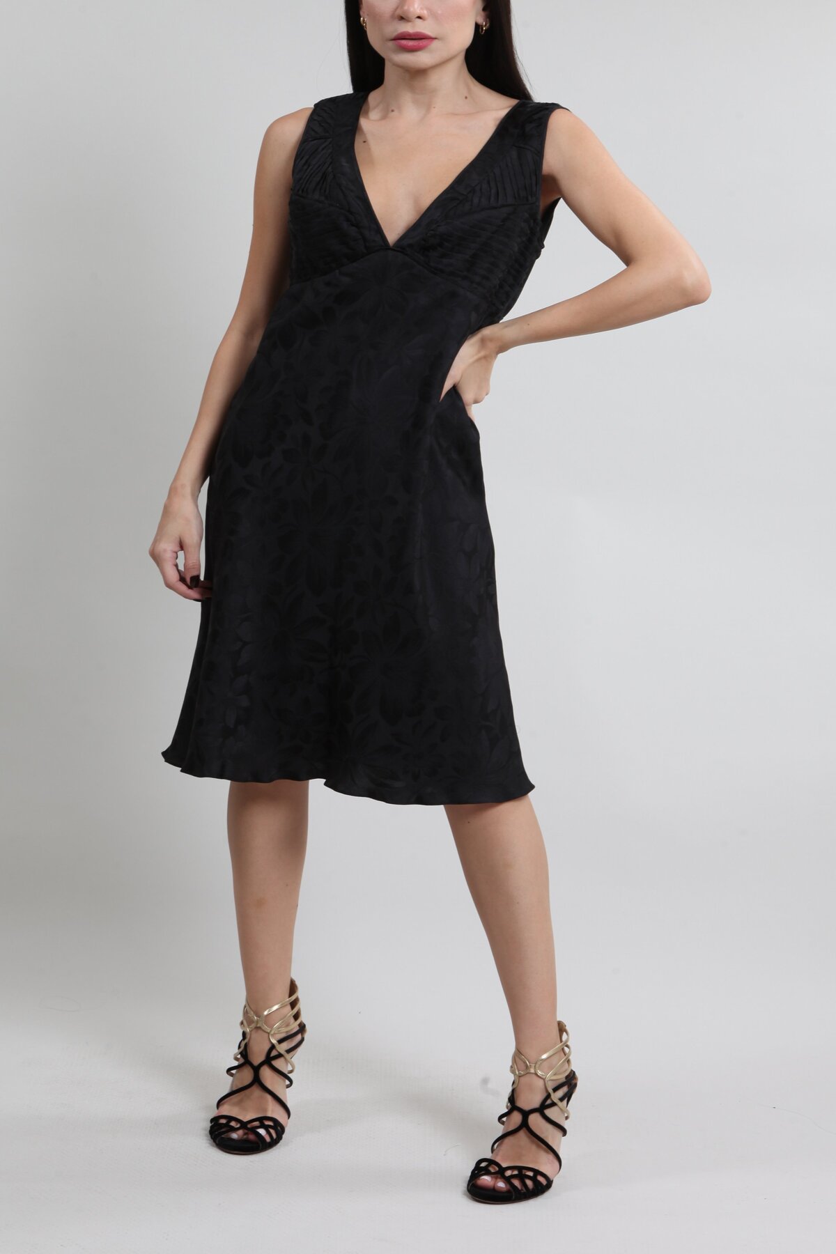 Vestido Cris Barros Seda Preto